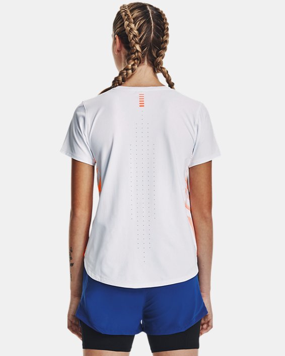 Women's UA Iso-Chill Laser T-Shirt, White, pdpMainDesktop image number 1